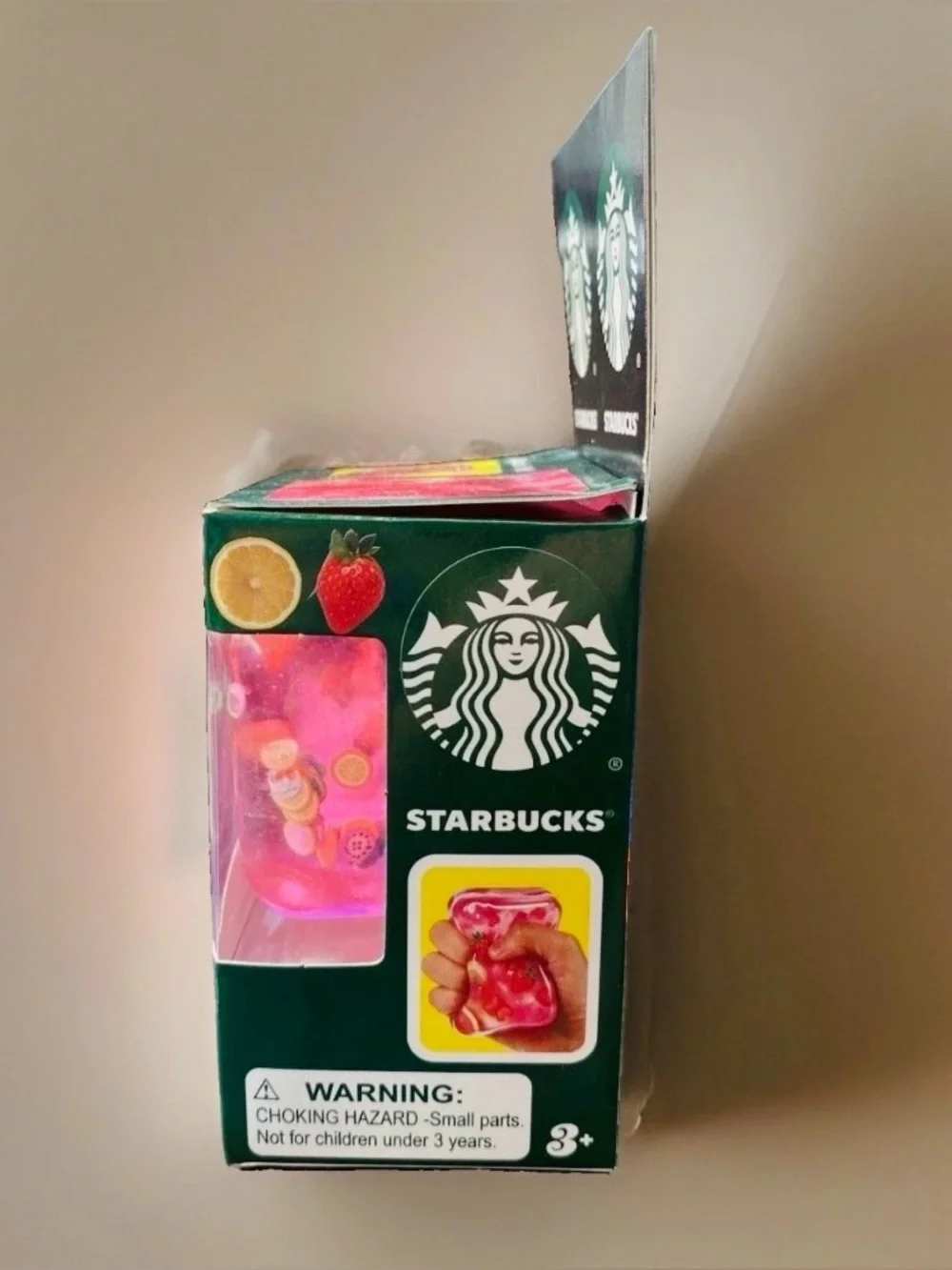 Schylling Nee Doh Starbucks Inspired Strawberry Açaí Lemonade Squishy Toy NEW